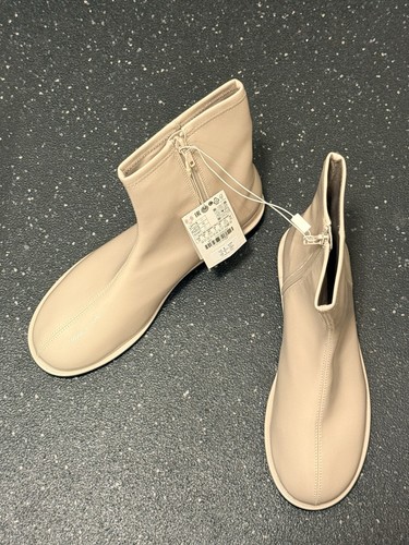Zara cream beige ankle boots - cream/beige,