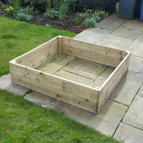 Wooden raised growing bed - raised,