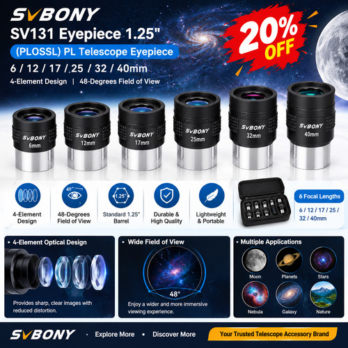 Svbony sv131 eyepiece - sv131, 1.25"