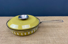 MID CENTURY CATHERINEHOLM LOTUS NORWAY ENAMEL LIDDED FRYING SKILLET PAN