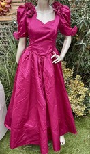 Vintage Pink Glossy Bridesmaid Dress Theatre Victorian Hen Party S
