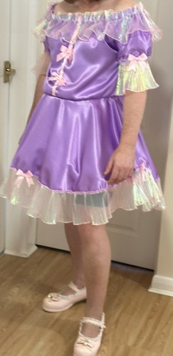 Lilac satin shoulder - satin,