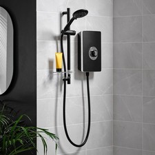 Triton Aspirante Enhance Electric Shower 8.5kW Matte Black 5 Spray Head Modern