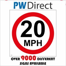 TR028 20 MPH SIGN PRIVATE ROADS HOUSING ESTATES CAR PARKS TRAFFIC MAXIMUM SPEED