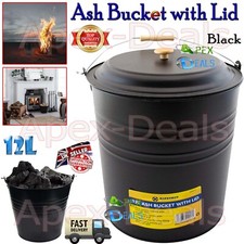 Metal Ash Bucket Fireside