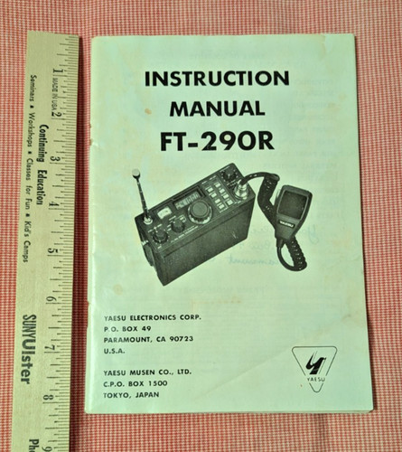 Vintage yaesu instruction - yaesu,