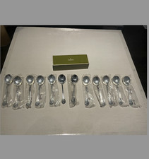 Christofle Marly Bouillon Soup Spoons – Set of 12 – Silverplate – Original Box