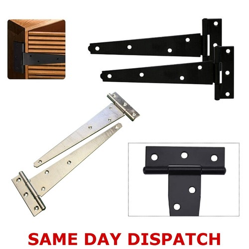 Tee hinges black galvanised - hinges, &