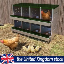 Chicken Nesting Box 8 Compartment 2-Tier for Laying Eggs Collection Protect