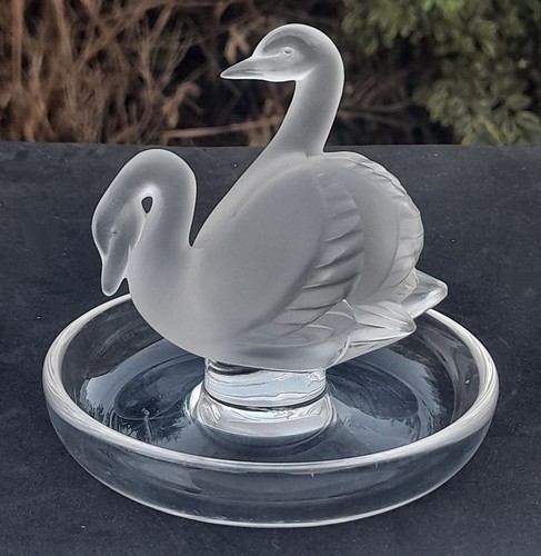 Lalique swans - swans, (deux