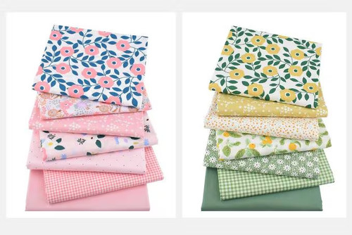 Green yellow floral 7pcs - green, 7pcs/lot