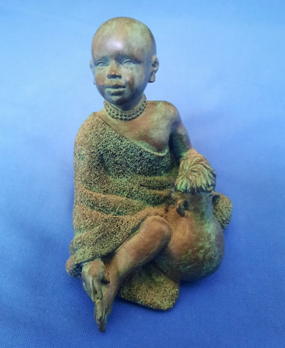 Vintage resin tribal child - vintage,