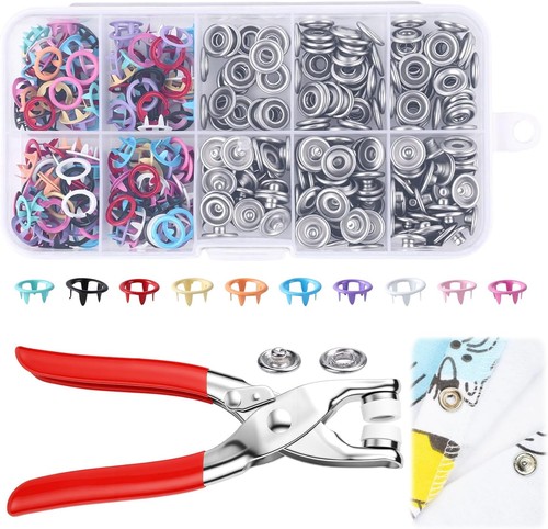 100pcs metal snap - buttons, kit