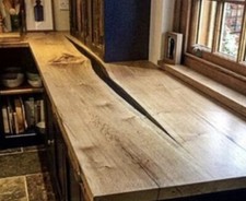 Solid Oak Walnut Worktop Oak Solid Real Wood Ash Elm Yew Bespoke Scotland Made