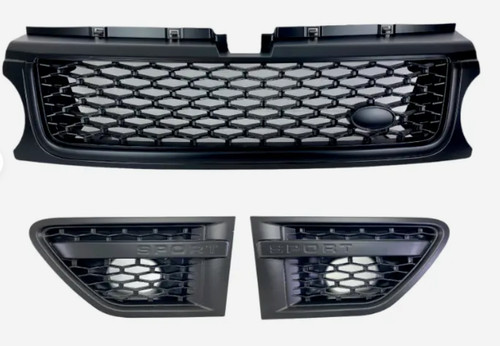 Matt black front grille - matt,