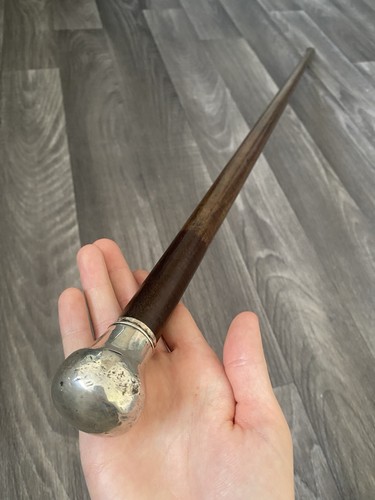 Antique london silver top cane - antique,