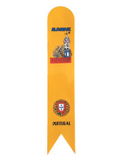 Algarve Portugal Flag Yellow Glossy Faux Leather Bookmark Portuguese Souvenir