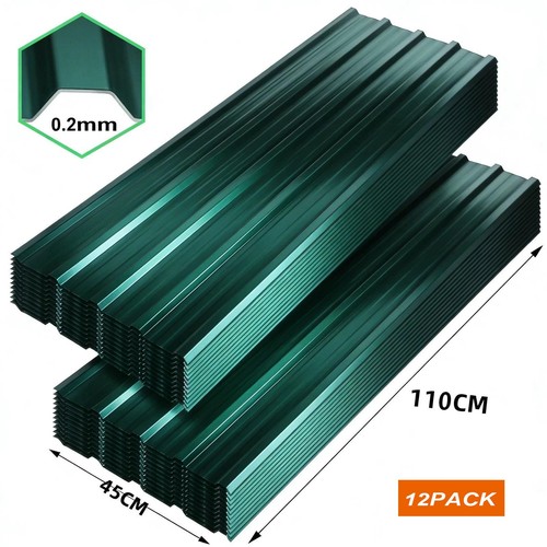 12pcs corrugated galvanized - 12pcs,