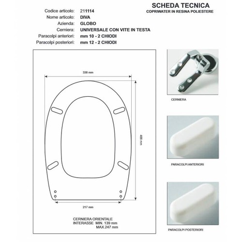 Globo diva champagne toilet - diva,