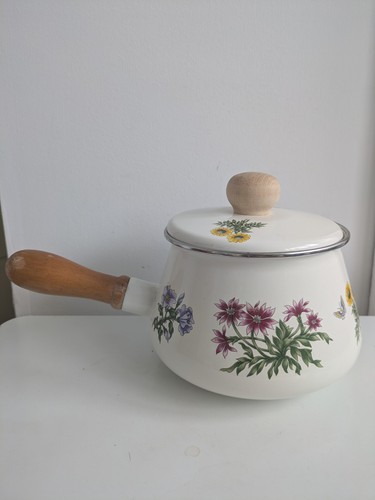 Vintage retro enamel floral - vintage,