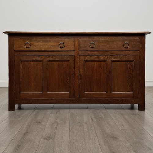 Antique solid oak sideboard - oak,