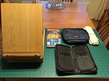 Artist’s Box Easel + Storage, Brush Set + Case, Canvas Roll, Carry Case -VGC