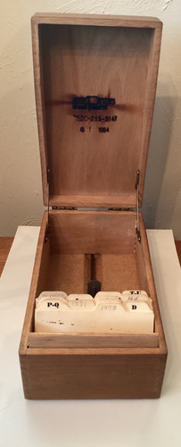 Vtg library index - library, dovetail
