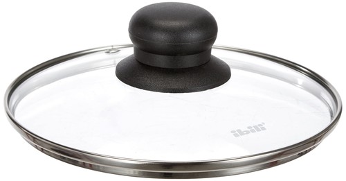 18cm vented glass saucepan - , lid
