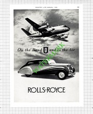 Rolls Royce   / Triumph Mayflower Car Advert - 1950 Cutting