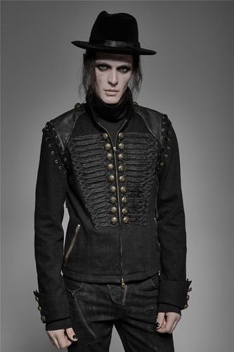 Punk rave steampunk men black - punk,