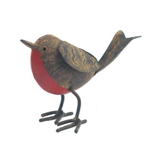 Rusty metal british bird - bird, robin