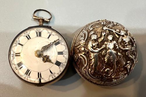 Antique fusee pair case - fusee,