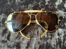 Ray Ban Bausch&Lomb L0216 NMAS Gold Aviator Outdoorsman 70s VTG.Sunglasses 58-14