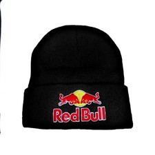 Red Bull Beanie (High Quality) Black Embroidered Logo Hat