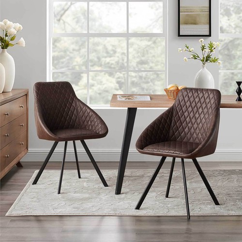 Set faux leather dining - 2,