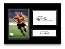 Steve Bull Hand Signed A4