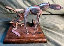 Vintage Signed Original Metal Art Sculpture Blacksmith Man Horse Ray Conversano