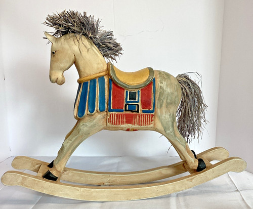Vtg collectible wooden - wooden, rocking