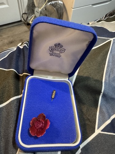Aynsley bone china rose - china, brooch