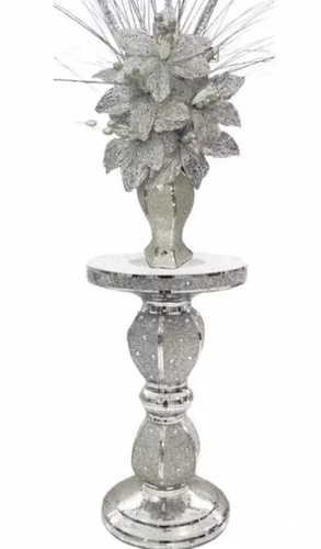 Silver table and vase - table,