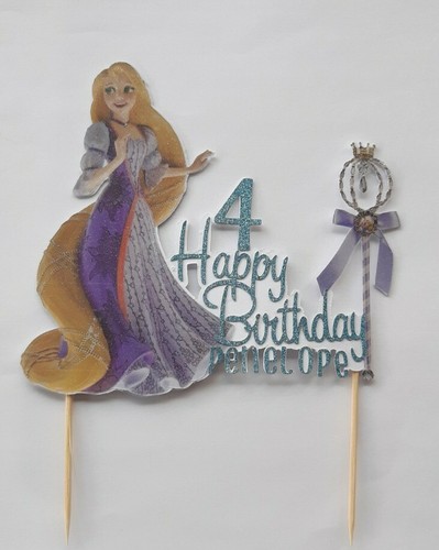 Rapunzel personalised cake - rapunzel,