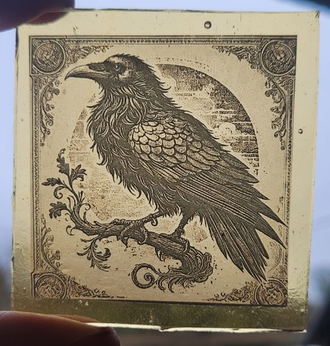 Stained glass raven - stained,