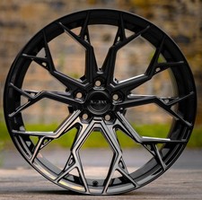 22" AUDI RS6 C7 C8  Riviera RF5 Flow Formed Gloss Black 10.5j Alloys X4