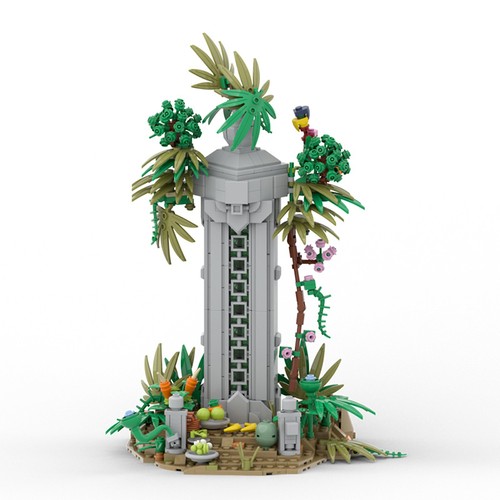 Moc fairy tale scene flower - moc,