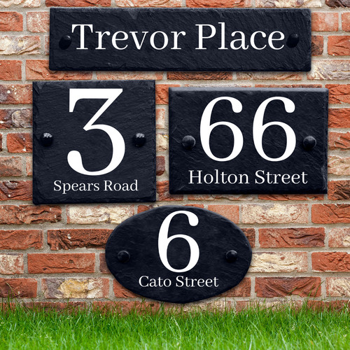 Slate house sign personalised - slate,