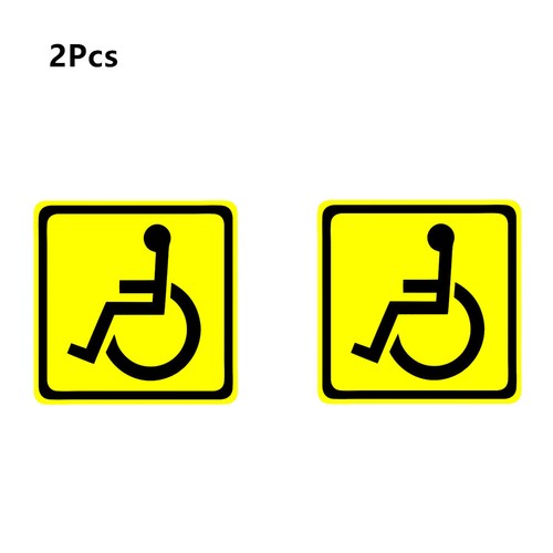2pcs handicap sign wheelchair - sign,