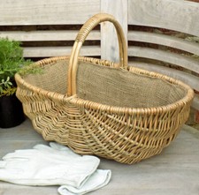 Small Classic Willow Garden Trug Flower And Vegetable Basket