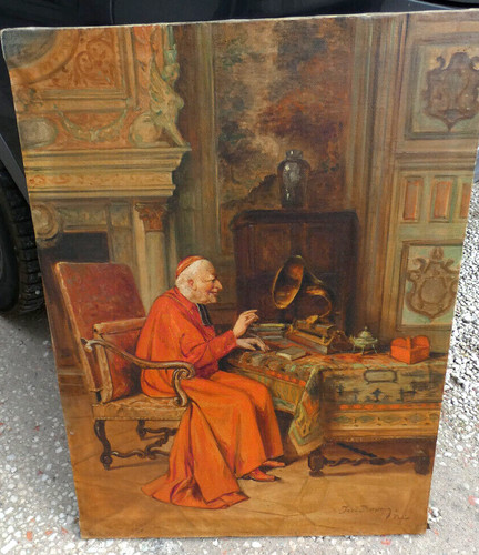 Antique flanders school oil - flanders,