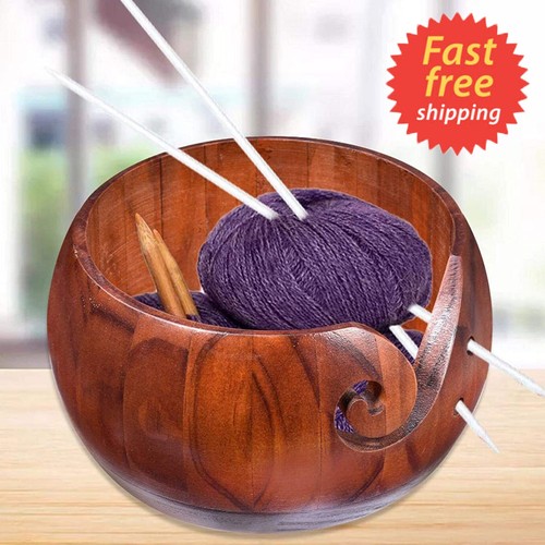 Large wooden yarn bowl - large,