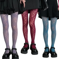 Women Floral Fishnet Tights